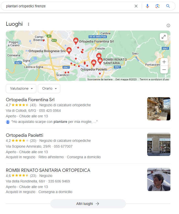 posizionamento attività su google maps